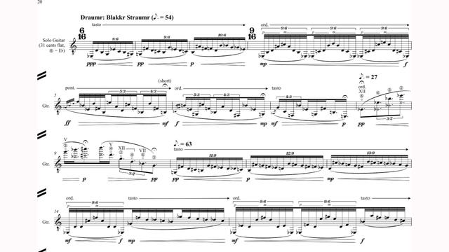 Jeffrey Holmes - Hrith (Hrið-Móðr-Ljómi), Concerto for Solo Guitar and Ensemble (2013) [Score-Video смотреть онлайн