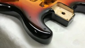 Custom Sunburst Painted Fender Stratocaster Parts Guitar Refinish Project