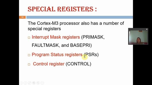 Register set of ARM Cortex-M Processor смотреть онлайн
