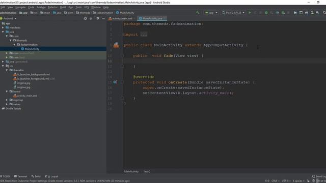 Fade In Fade Out Android Animation in Java смотреть онлайн