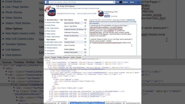 How to hide any Facebook Element with FB Purity's Custom CSS Feature смотреть онлайн