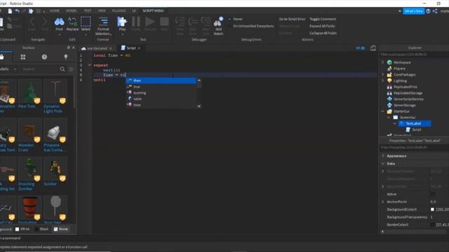 How to make a Gui CountDown Timer (Roblox Studio). смотреть онлайн