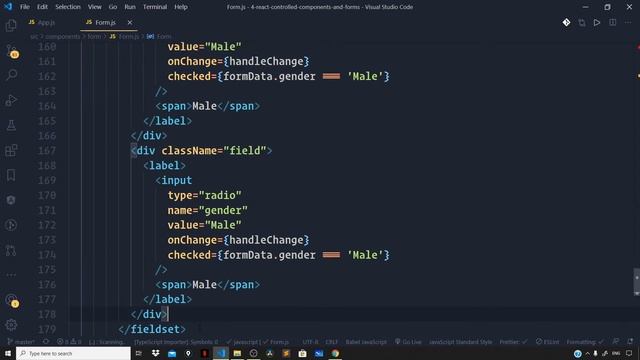 React.js Tutorials - Adding and Grouping Radio Buttons in our Form - #15 смотреть онлайн