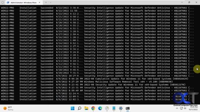 List Windows Updates Via PowerShell and Export Them to a CSV File смотреть онлайн