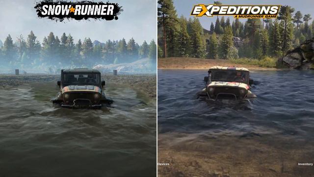 Expeditions: A MudRunner Game Vs SnowRunner | Graphics & Physics Comparison [PC, 4K]