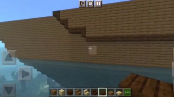 Большой корабль в Майнкрафте.