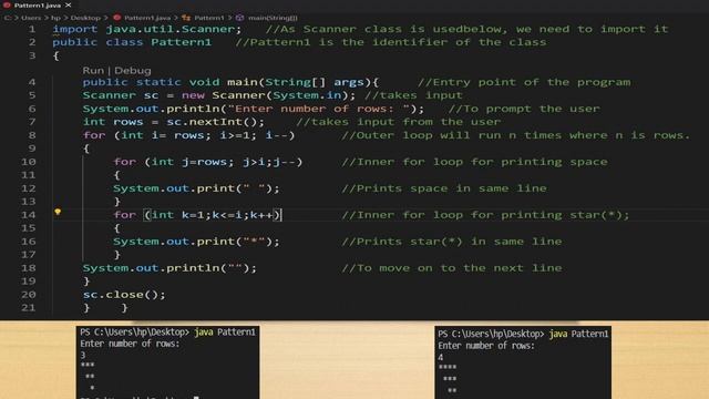 WAJP to print patterns | Pattern - 3 | Java смотреть онлайн