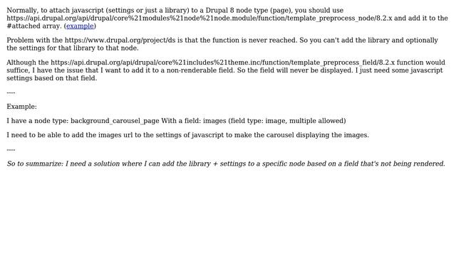 Drupal: Attach javascript library and settings to a node page смотреть онлайн
