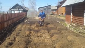 Мотоблок Патриот Волга. Фрезерование почвы.