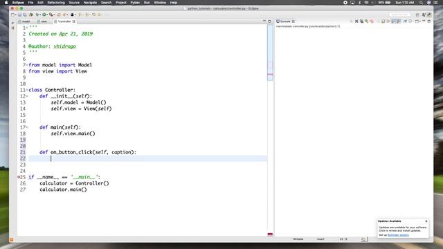 Python Tutorial: GUI Calculator with Model View Controller #6 смотреть онлайн