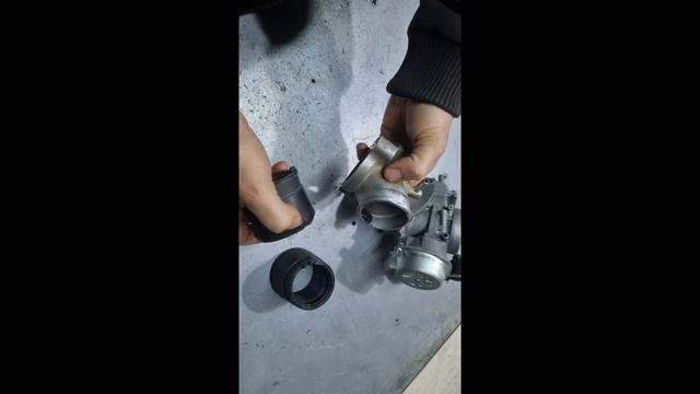 Ремонт патрубка карбюратора Динли