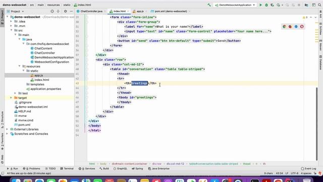 Websocket - UI with Spring boot смотреть онлайн