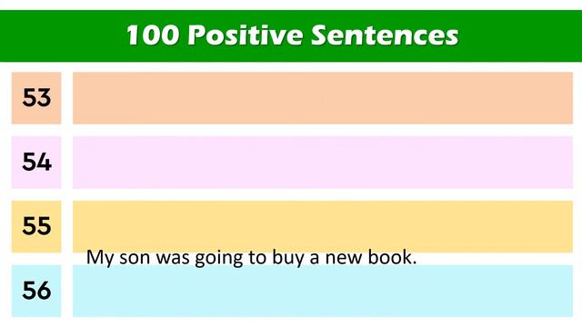 100 Positive Sentences Examples, Positive Sentences List смотреть онлайн