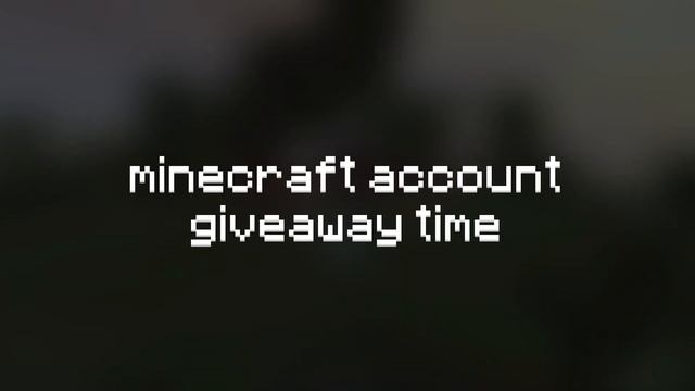 MINECRAFT ACCOUNT GIVEAWAY (java & bedrock together) смотреть онлайн