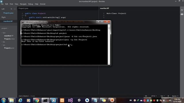 2 CMD (JAVA): Creating jar file for our class смотреть онлайн
