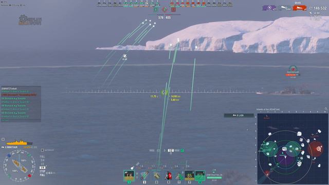 Minotaur 9 Kills & 233k Damage | World of Warships Gameplay смотреть онлайн