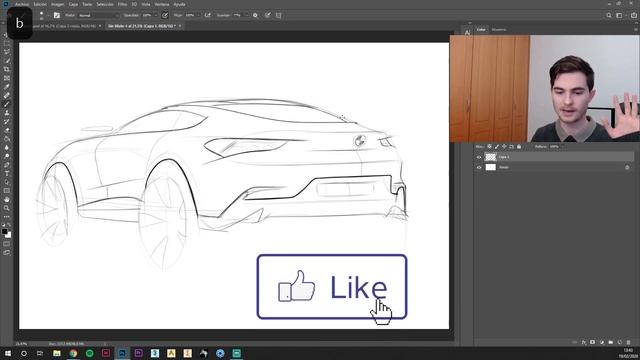 Cómo dibujar y diseñar coches | Dibujo en Photoshop смотреть онлайн