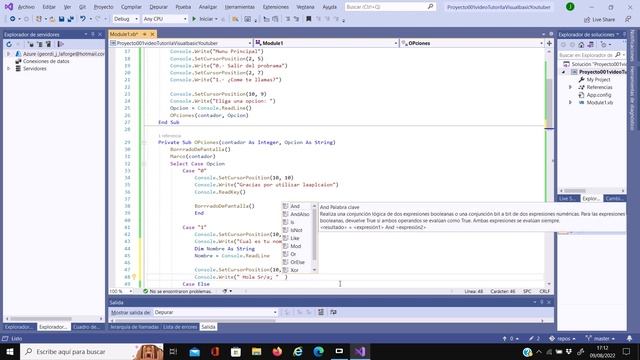 Video tutorial Crear Método Menú y Opciones смотреть онлайн