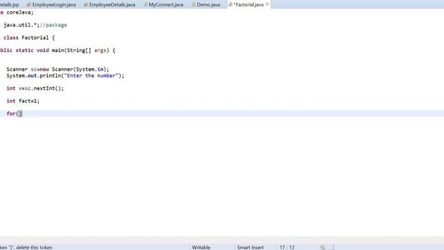 Java Program to print Factorial of a Number смотреть онлайн