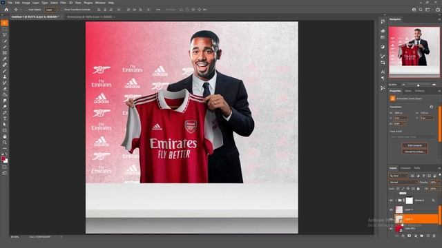 FREE PSD ? | gabriel Jesus To Arsenal ? | Photoshop Tutorial смотреть онлайн