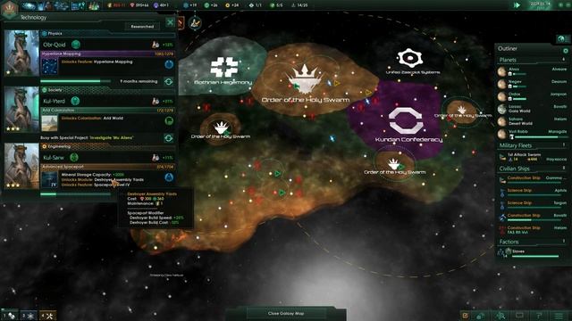 Stellaris Let's Play - Hard - Collectivist/Xenophile/Spiritual - #9 "Ring World" смотреть онлайн