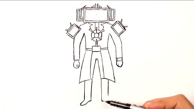 Как нарисовать Титан ТВ Мен 3.0 из Skibidi Toilet смотреть онлайн