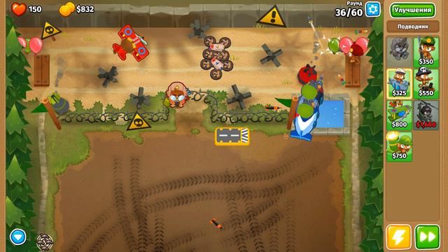 Прохождение Bloons TD 6! Стрельбище: Средний, Только военные! Блунс ТД 6 (БТД, BTD)! смотреть онлайн