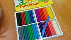 Пластилин мягкий Луч 16цв264г Кроха 28С 1646 08, со стеком