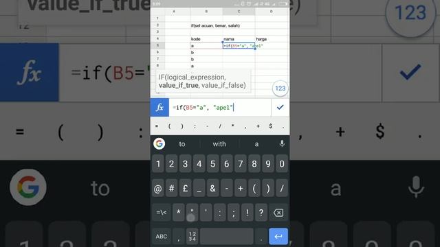 Belajar Rumus IF di Android Sheets Excel смотреть онлайн