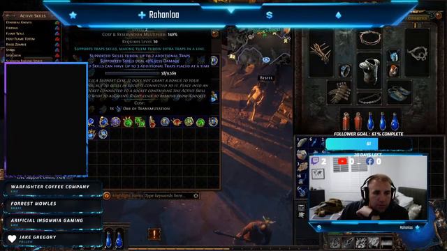 Path of Exiles - Twitch Follower Goal (61/100)
