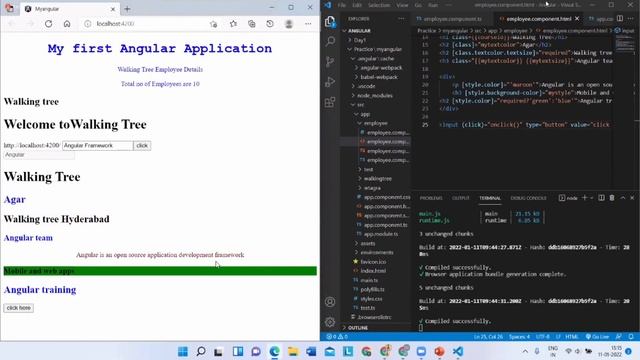 Event Binding | How to bind the Event OnClick , OnBlur , OnChange | Angular Training | Learn Code смотреть онлайн