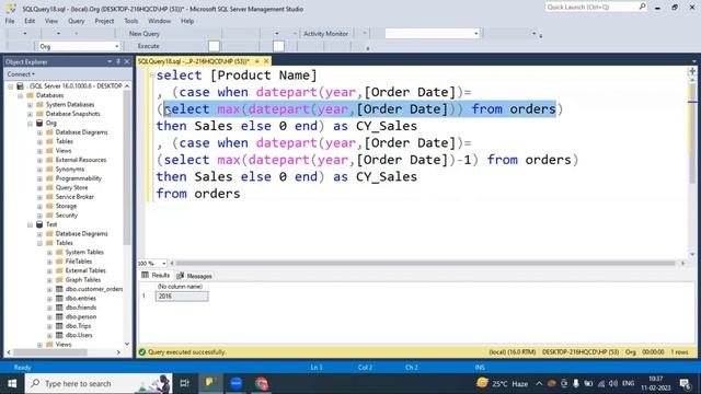 SQL Interview Question and Answer||Growth Percentage || Current Year || Last Year || #sql #database смотреть онлайн