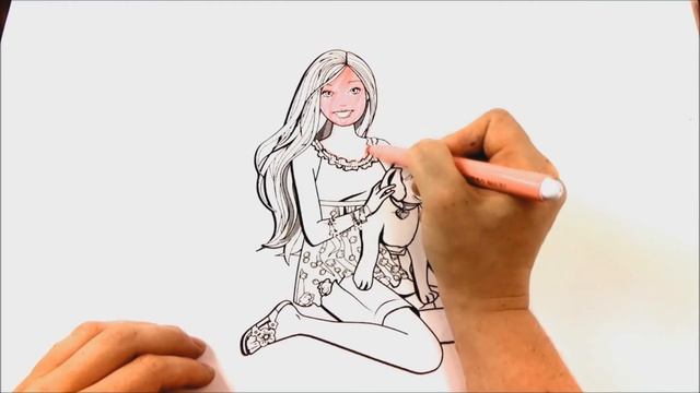 Барби: раскраска-мультик / Barbie: coloring pages смотреть онлайн