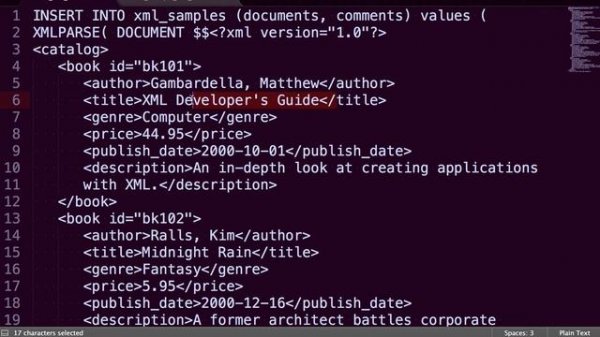 How to query xml documents in PostgreSQL