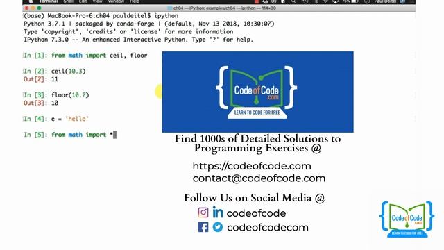Learn Python | Chapter 04: Functions Ep.11: Import A Deeper Look | CodeOfCode смотреть онлайн