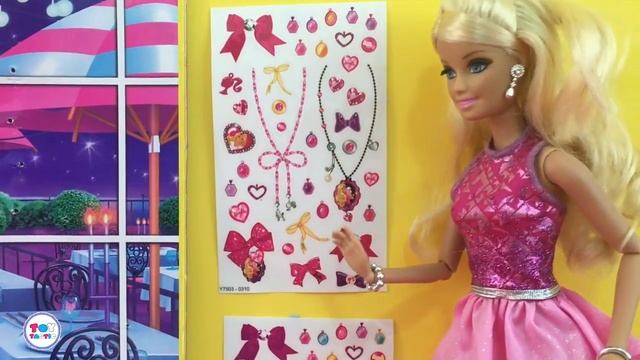 Barbie Princess Dream House Episode Elsa Anna Rapunzel & Snow White! Market Day + Sticker Fun смотреть онлайн