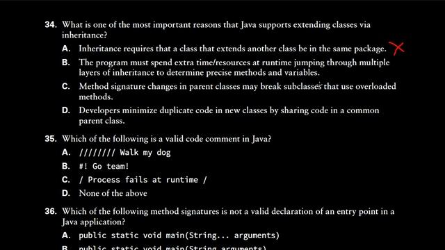 OCA JAVA SE 8 Programmer Guide Practice Test Chapter 1 # 31 - 40 смотреть онлайн