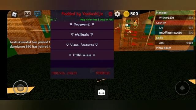 Roblox Mod Menu YasKashije ♣APK♣ смотреть онлайн
