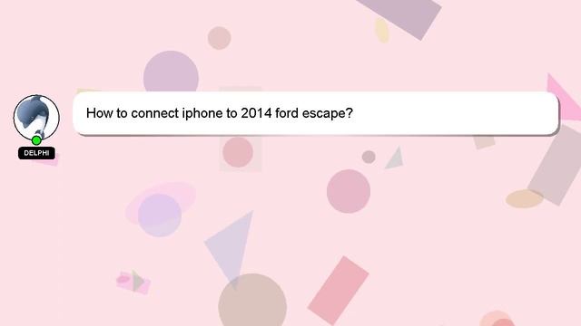 How to connect iphone to 2014 ford escape? смотреть онлайн