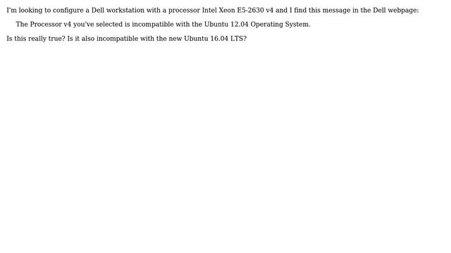 Ubuntu: Ubuntu 16.04 LTS in Intel Xeon E5-2630 v4 workstation? смотреть онлайн