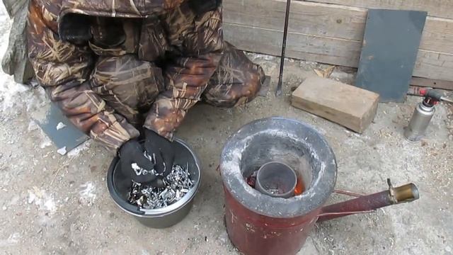 Плавка алюминия из фольги