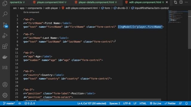 Editing Form data in Angular смотреть онлайн