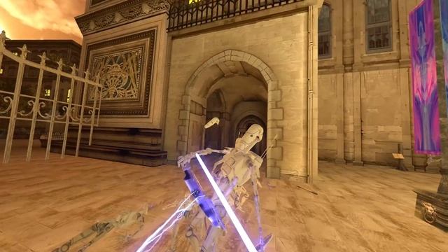 LIGHTSABER SLICES THROUGH BATTLE DROID ARMY - Blades and Sorcery VR Mods (Star Wars) смотреть онлайн