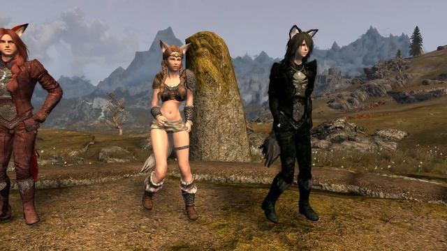 SKYRIM Прикольный парный танец -_- смотреть онлайн