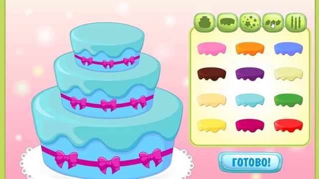 Украшаем торт. Игры для детей смотреть онлайн