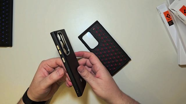 Samsung Galaxy S24 Ultra and SPIGEN cases overview Enzo Aramid vs Cryo Armor red vs blue vs others смотреть онлайн