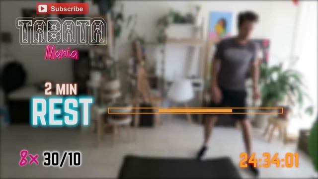 SPECIAL 8 X Tabata 30/10 Workout Bodyweight - By TABATAMANIA