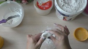 Замешиваю Массу для Лепки/гипсовая шпатлевка Волма Arctic и клей ПВА/gypsum putty and PVA glue/