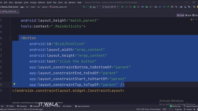 ANDROID - BUTTON CLICK EVENT TUTORIAL || IN KOTLIN смотреть онлайн