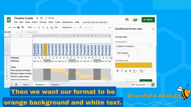 How to | Highlight TODAY! | Timeline / Gantt | Google Sheets / Excel смотреть онлайн